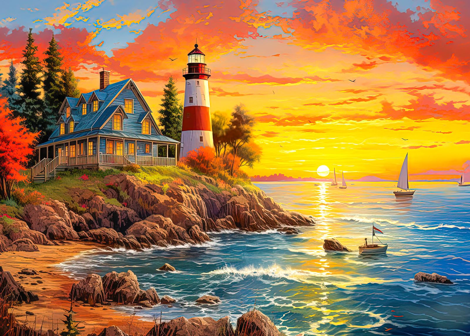 CHengQiSM 1000 деталей пазл световая башня пазл 1000 деталей пейзаж живопись природа стильный интерьер подарок (70x50cm)
CHengQiSM 1000 деталей пазл световая башня пазл 1000 деталей пейзаж живопись природа стильный интерьер подарок (70x50cm)