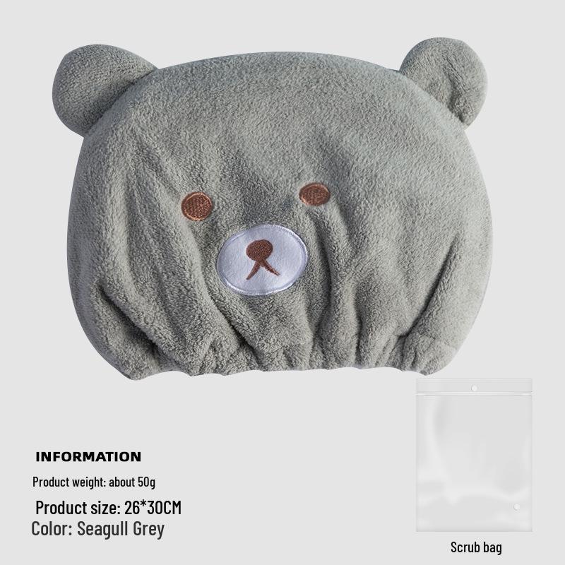 Coral Fleece Bear Quick-Dry Hair Cap for Women & Kids - Absorbent Towel Wrap 26x30 cm сірий колір
Coral Fleece Bear Quick-Dry Hair Cap for Women & Kids - Absorbent Towel Wrap 26x30 cm сірий колір