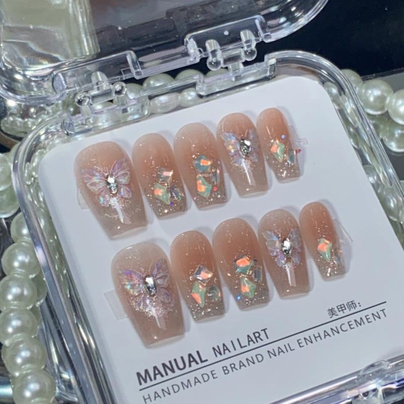 Handmade Wearable Butterfly Cat Eye Aurora Diamond Blush False Nail Stickers Extra Small
Handmade Wearable Butterfly Cat Eye Aurora Diamond Blush False Nail Stickers Extra Small