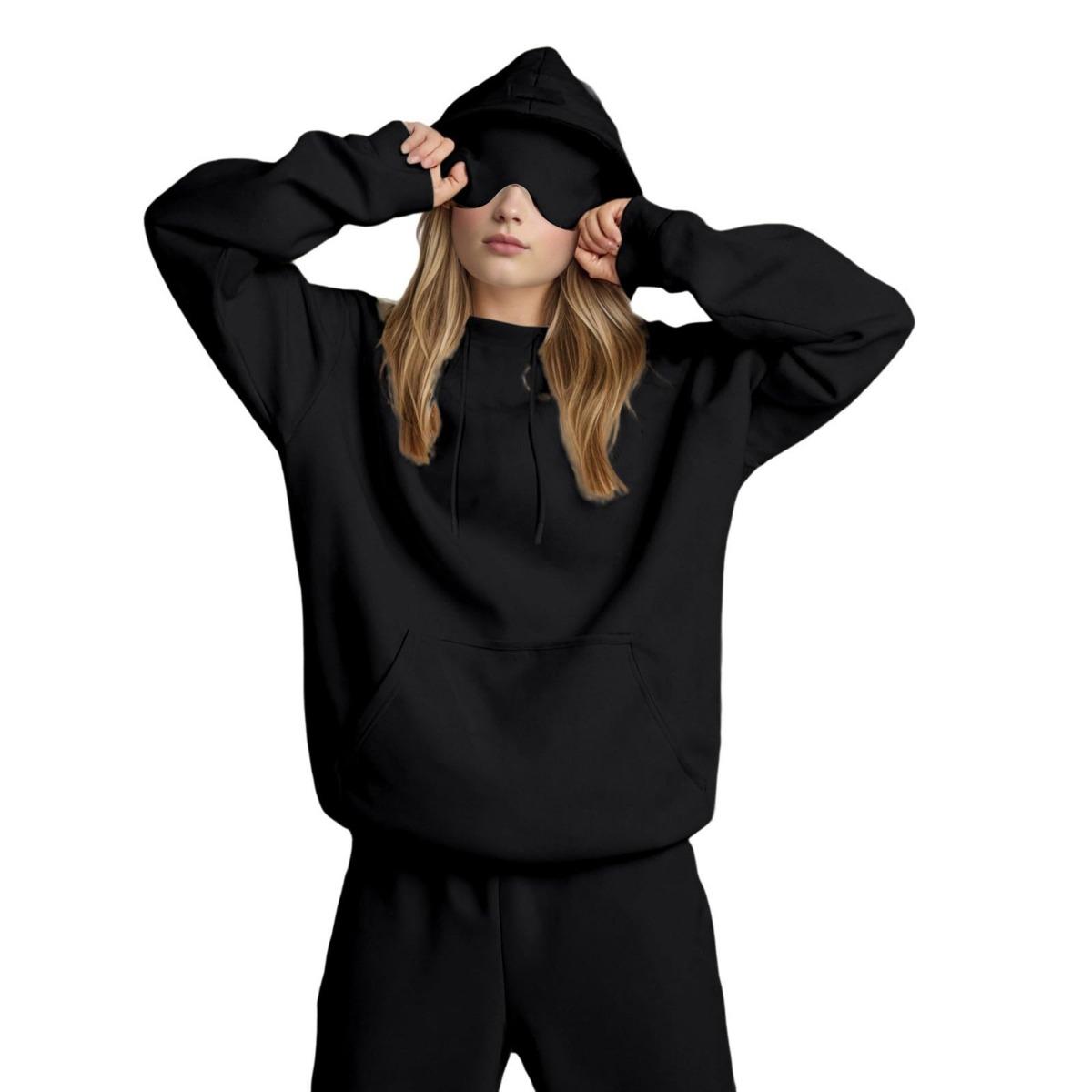 Women s Solid Color Loose Hooded Sweatshirt, Casual Autumn Winter Pullover For European American Style Crossbody Outfit S чёрный
Women s Solid Color Loose Hooded Sweatshirt, Casual Autumn Winter Pullover For European American Style Crossbody Outfit S чёрный
