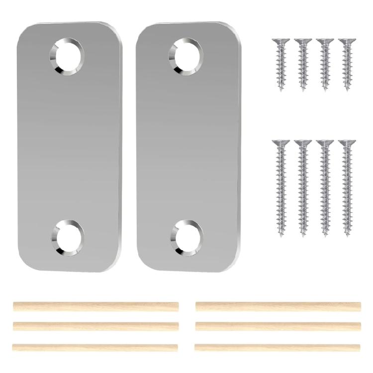 Door Edges Hole Filler Plate Stainless Steel Latches Cover Replacement Door Hole Cover Plate with Wood Dowel Strips срібний
Door Edges Hole Filler Plate Stainless Steel Latches Cover Replacement Door Hole Cover Plate with Wood Dowel Strips срібний