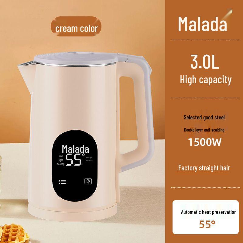 3L Electric Kettle: Fast Heating, Temperature Control, Auto Power Off, Ideal for Home & Dorm Use
3L Electric Kettle: Fast Heating, Temperature Control, Auto Power Off, Ideal for Home & Dorm Use