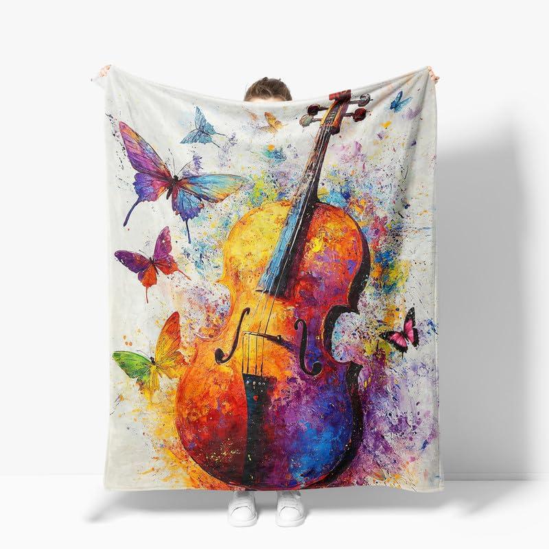 Vintage Violin Flannel Blanket,Soft Music-Themed Throw Blanket Gift for Women Girls Perfect for Couch Bed Sofa Home Travel Decor 75x90cm
Vintage Violin Flannel Blanket,Soft Music-Themed Throw Blanket Gift for Women Girls Perfect for Couch Bed Sofa Home Travel Decor 75x90cm