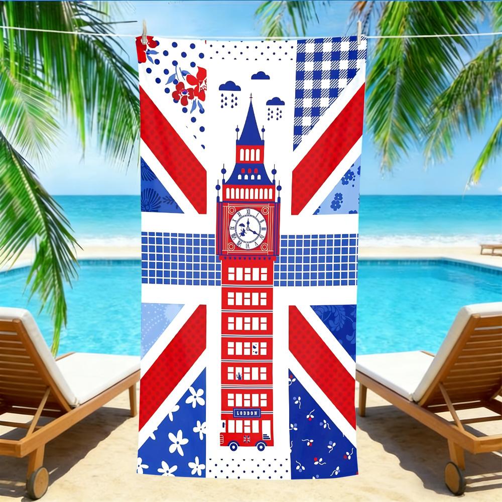 British Charm Beach Towel – Soft Absorbent Microfiber with Big Ben & Red Bus Collage for London Enthusiasts W30*H60(CM)
British Charm Beach Towel – Soft Absorbent Microfiber with Big Ben & Red Bus Collage for London Enthusiasts W30*H60(CM)
