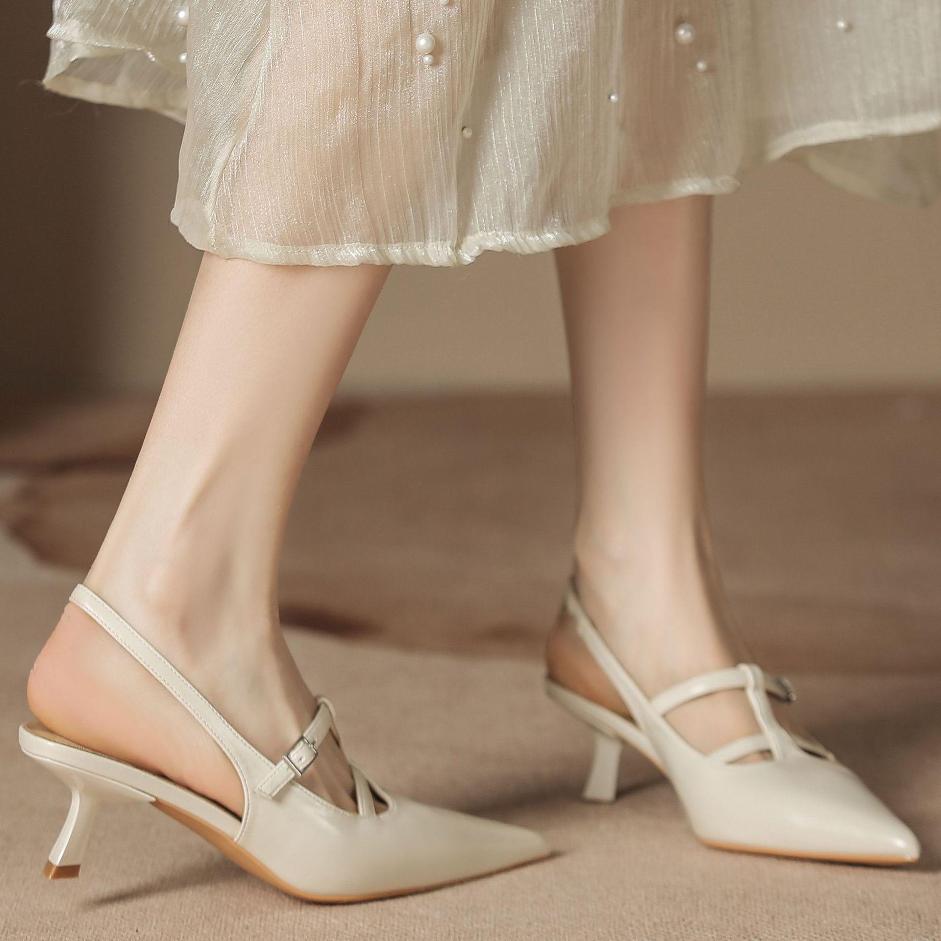H968-1 Summer new bag head high heels fairy style with skirt pointed sandals French outer stiletto shoes 34
H968-1 Summer new bag head high heels fairy style with skirt pointed sandals French outer stiletto shoes 34