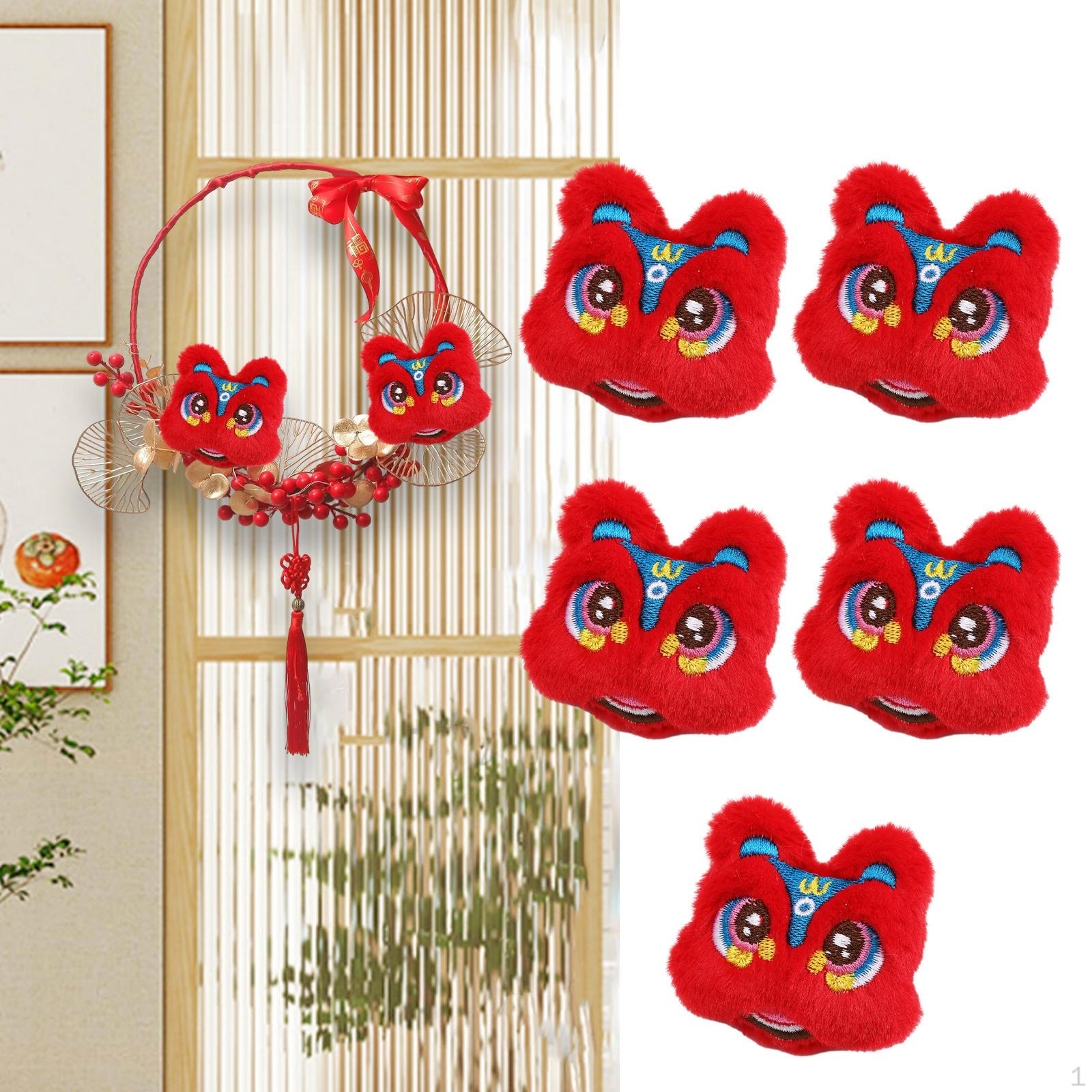 5 шт. Підвісні прикраси на китайський рік, плюшеві підвіски пробудження лева червоний
5 шт. Підвісні прикраси на китайський рік, плюшеві підвіски пробудження лева червоний