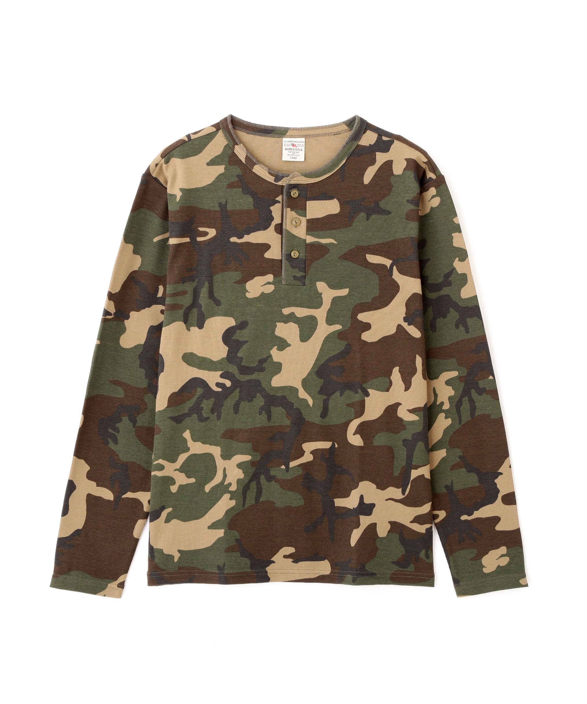 AVIREX DAILY RIB LONG SLEEVE NECK T-SHIRT(WEB Exclusive) CAMOUFLAGE men s XL olive camouflage 783-5930020
AVIREX DAILY RIB LONG SLEEVE NECK T-SHIRT(WEB Exclusive) CAMOUFLAGE men s XL olive camouflage 783-5930020