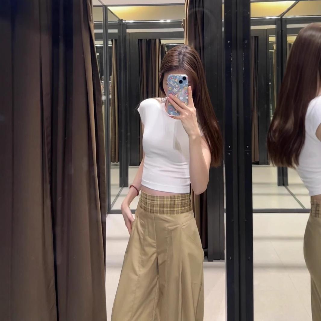Women s Plaid Patchwork Khaki Wide-Leg Pants - Spring Loose Fit, Straight-Leg, Floor-Length L
Women s Plaid Patchwork Khaki Wide-Leg Pants - Spring Loose Fit, Straight-Leg, Floor-Length L