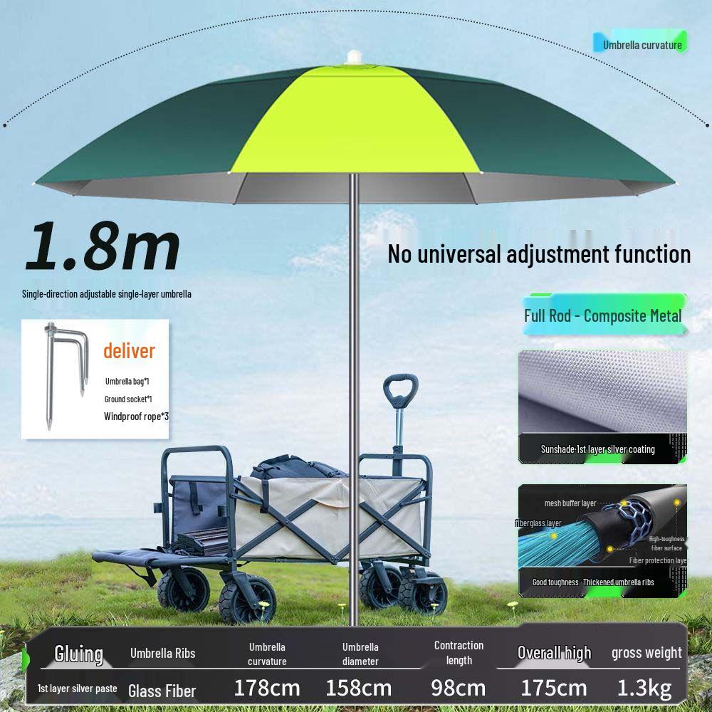 Large Outdoor Fishing Umbrella, Three-Fold Design, Sun and Storm Protection Sunshade
Large Outdoor Fishing Umbrella, Three-Fold Design, Sun and Storm Protection Sunshade