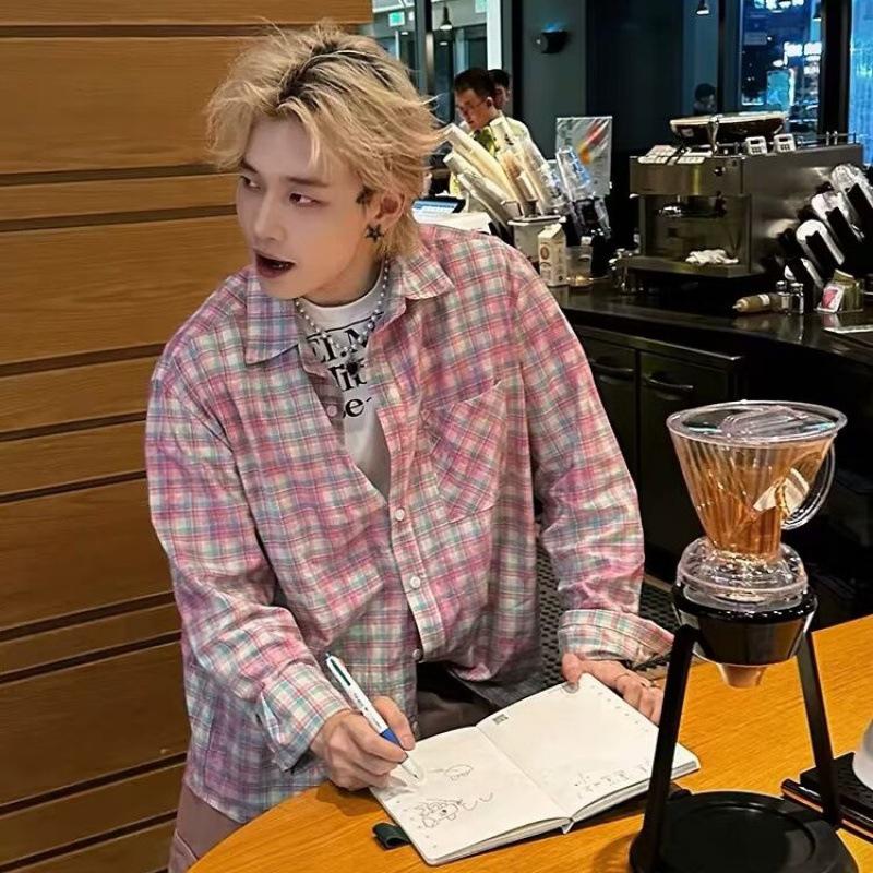 Unisex Harajuku Style Tie-Dye Plaid Long-Sleeve Casual Shirt Jacket Medium синий
Unisex Harajuku Style Tie-Dye Plaid Long-Sleeve Casual Shirt Jacket Medium синий