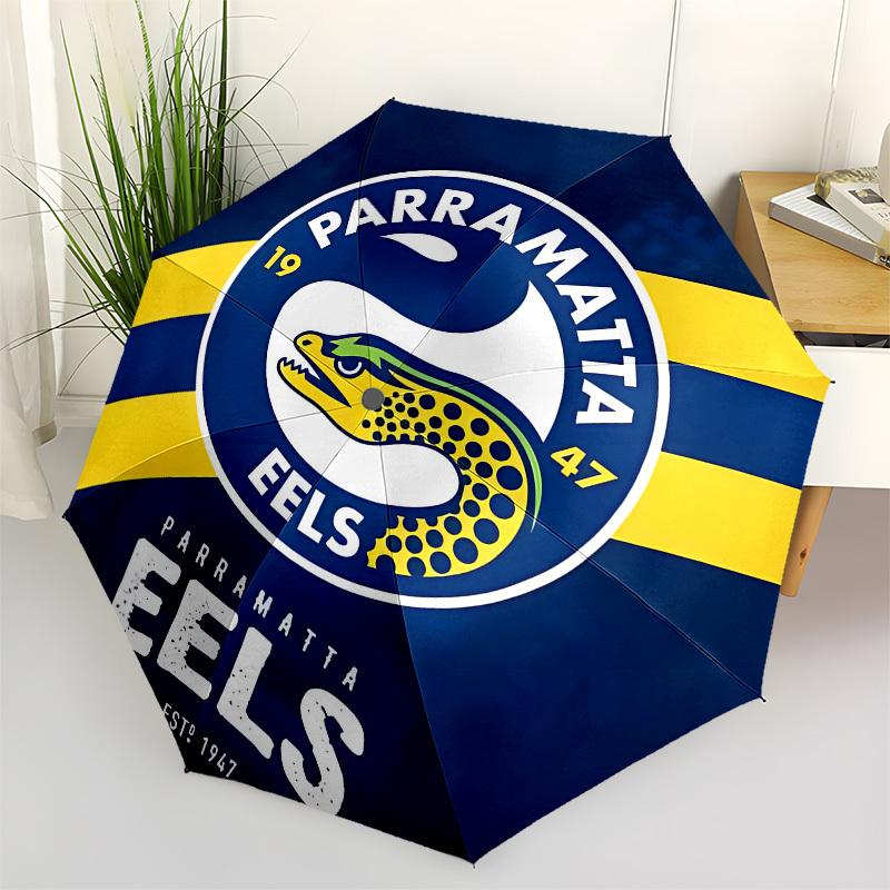 Parramatta Eels, Rugby League Automatic Opening and Closing, 8 rib Structure Portable Umbrella, Suitable for Men and Women in All Seasons P
Parramatta Eels, Rugby League Automatic Opening and Closing, 8 rib Structure Portable Umbrella, Suitable for Men and Women in All Seasons P