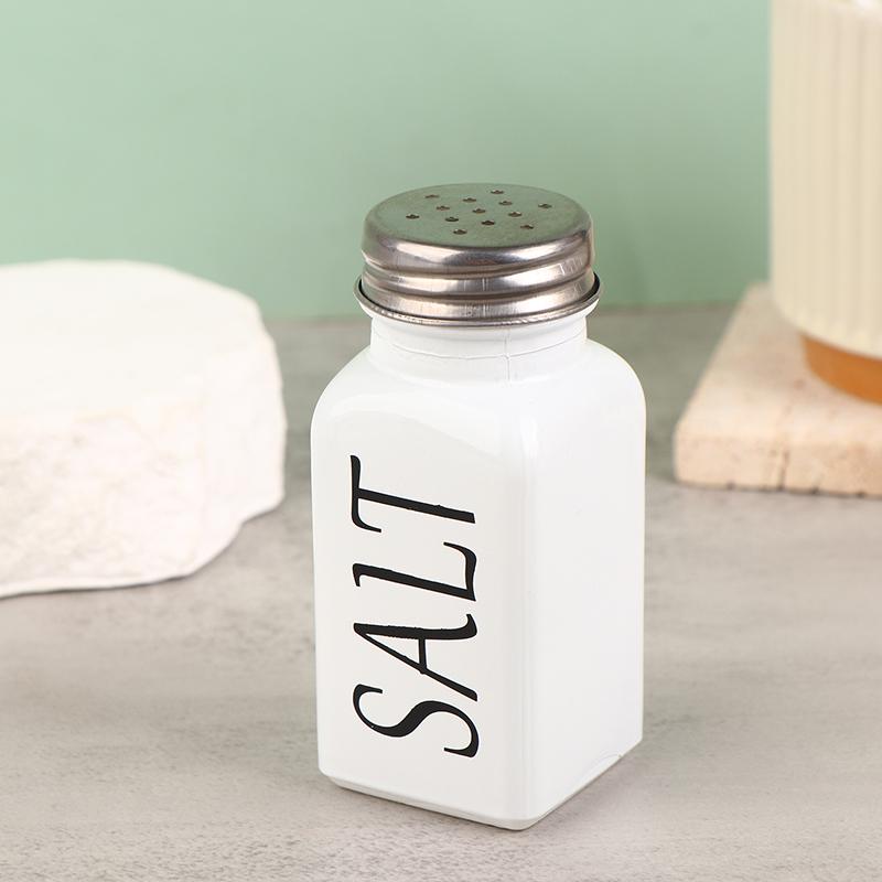 1 шт. солонка и перечница для хранения специй дозатор для специй многоразовые черно-белые кухонные принадлежности приправы горшки белый