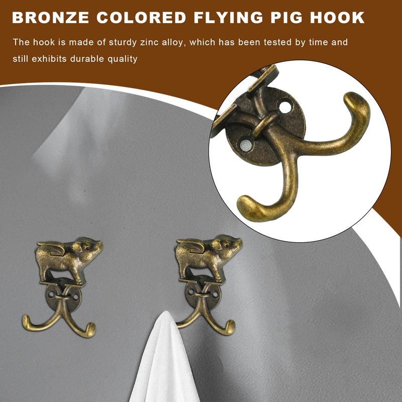 Flying Pig Wall Hook Heavy Duty Alloy Coat Rack Vintage Clothes Hanger Decorative Towel Hooks for Kitchen Bathroom Bedroom CN
Flying Pig Wall Hook Heavy Duty Alloy Coat Rack Vintage Clothes Hanger Decorative Towel Hooks for Kitchen Bathroom Bedroom CN