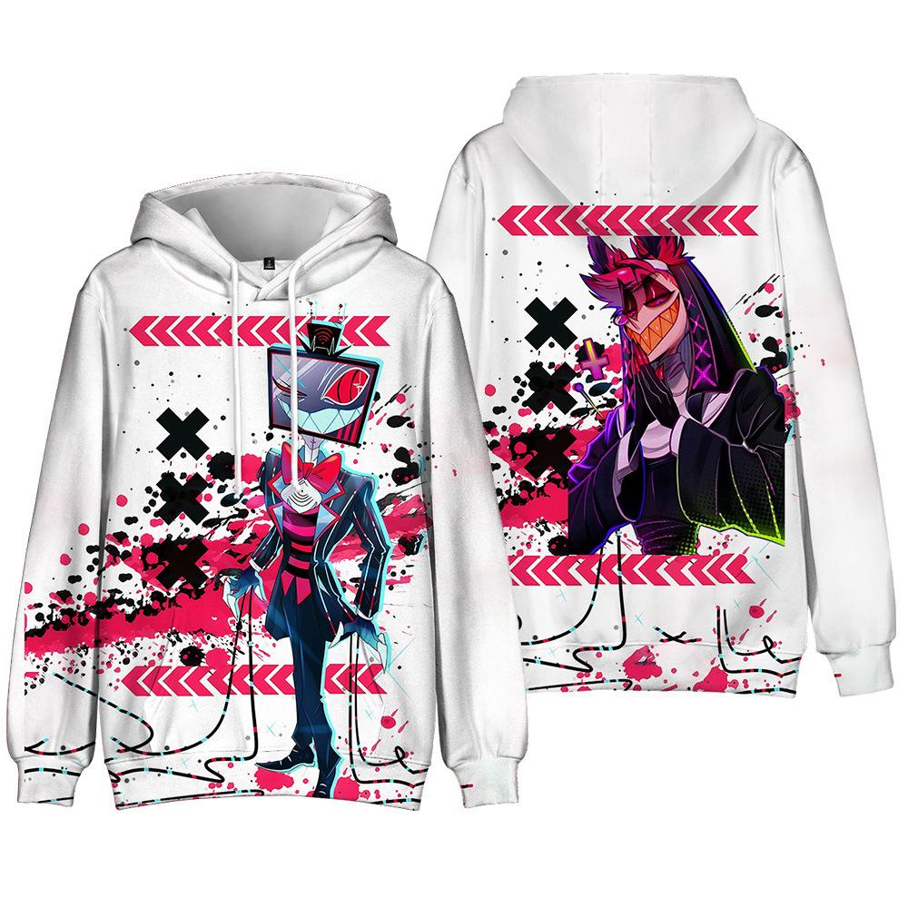 5 цветов Модный аниме-худи Hazbin Hotel Уличная одежда Мультяшный худи с принтом Мужской Женский Косплей Спортивные пуловеры XXS белый
5 цветов Модный аниме-худи Hazbin Hotel Уличная одежда Мультяшный худи с принтом Мужской Женский Косплей Спортивные пуловеры XXS белый