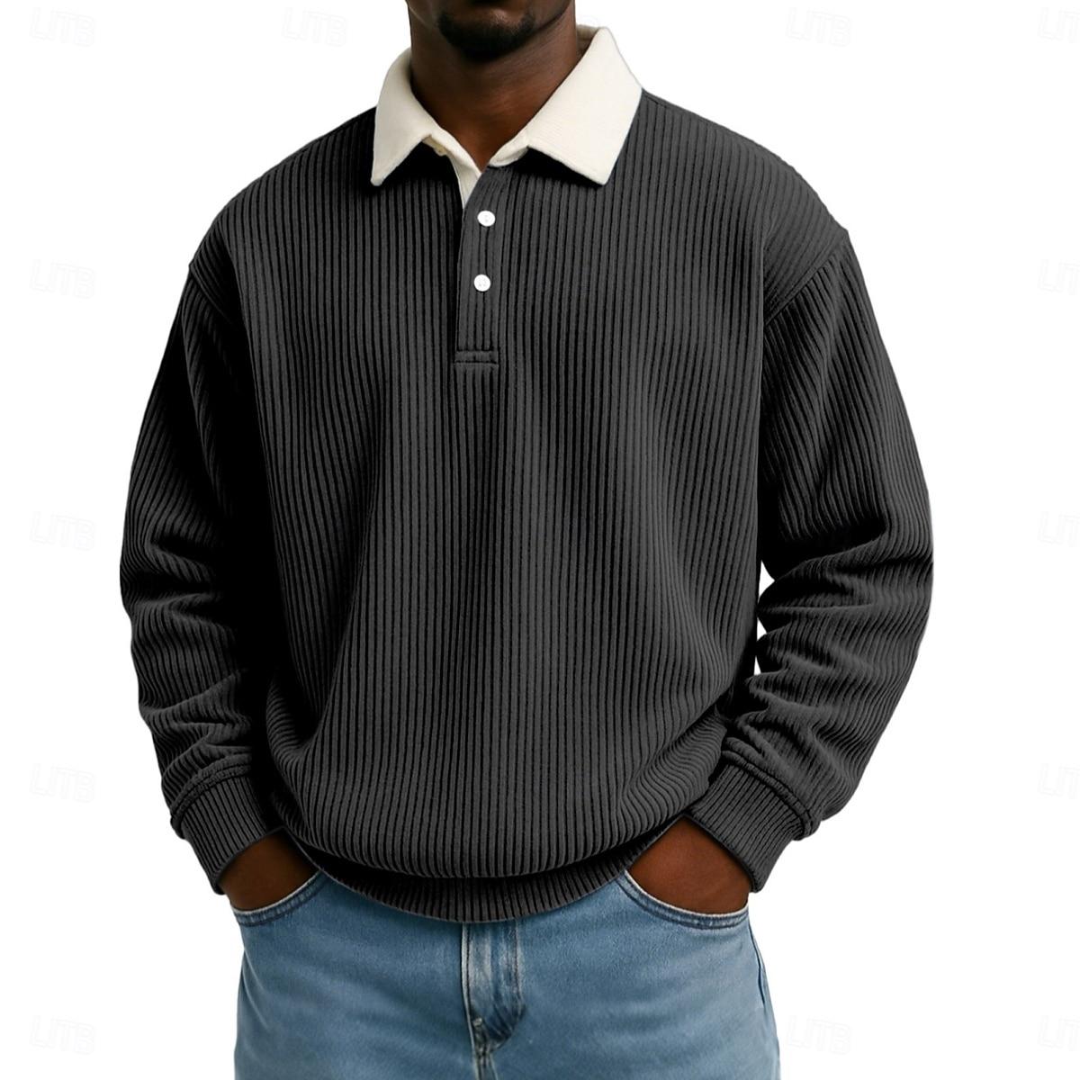 Мужская повседневная рубашка свободного кроя с воротником на пуговицах и длинными рукавами XXXL чёрный
Мужская повседневная рубашка свободного кроя с воротником на пуговицах и длинными рукавами XXXL чёрный