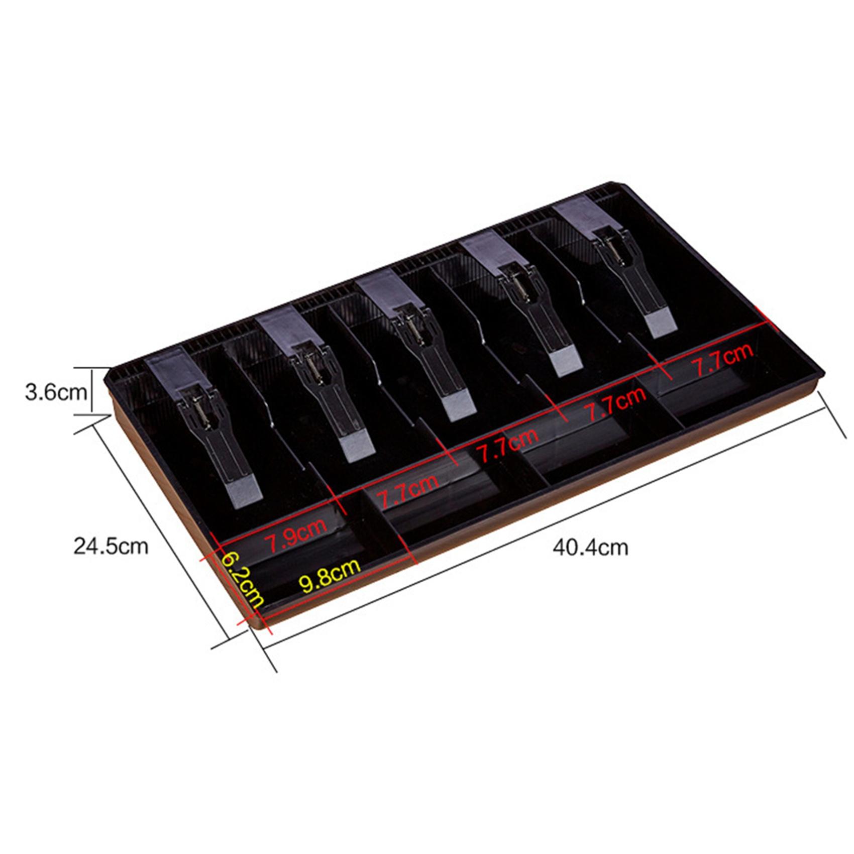 2X Cash Register Drawer Insert Tray 5 Banknotes/4 Coin Compartments With Metal Clips, Supermarket Cash Box чорний
2X Cash Register Drawer Insert Tray 5 Banknotes/4 Coin Compartments With Metal Clips, Supermarket Cash Box чорний