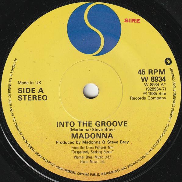 7inch Record MADONNA Into The Groove W8934 Sire 1985 UK Pop Used
7inch Record MADONNA Into The Groove W8934 Sire 1985 UK Pop Used