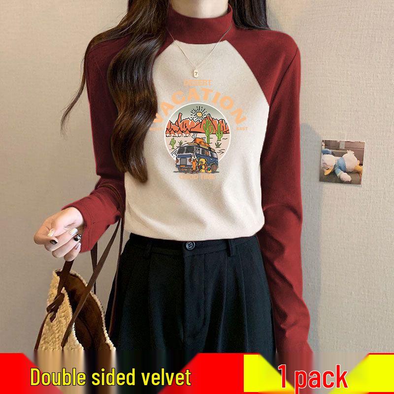 German Velvet Color Block Semi-High Neck Women s Base Layer Shirt - Warm, Slim Fit, Stretchy Winter Wear 2XL (suggested 130-145 jin)
German Velvet Color Block Semi-High Neck Women s Base Layer Shirt - Warm, Slim Fit, Stretchy Winter Wear 2XL (suggested 130-145 jin)