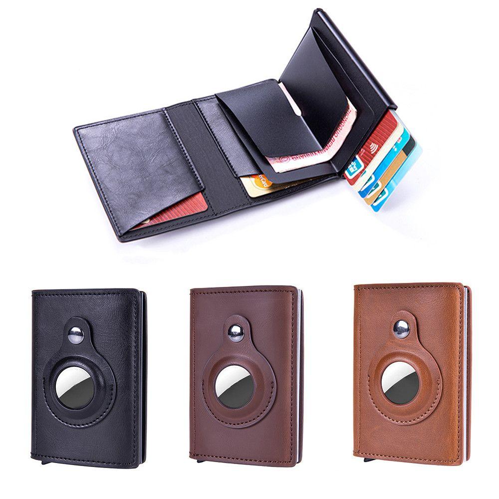 PU Несколько слотов Противоугонная кредитная карта RFID-держатель карты Устройство слежения Умный кошелек Тонкий кошелек