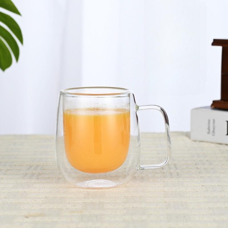 Heat Resistant Double Wall Glass Coffee Cup with Handle Clear Insulated Glass Espresso Cups For Cold/Hot Drink Americano/Lattes
Heat Resistant Double Wall Glass Coffee Cup with Handle Clear Insulated Glass Espresso Cups For Cold/Hot Drink Americano/Lattes