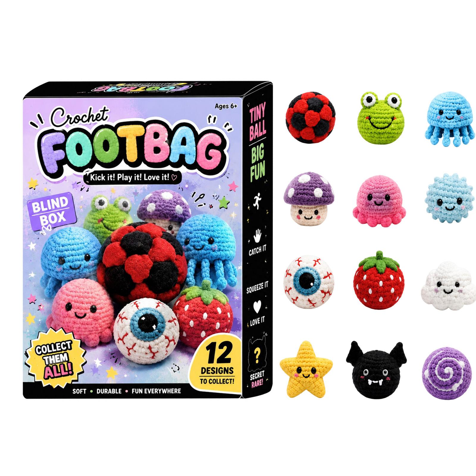 Crochet Footbag Set 12 Pieces Blind Box Knit Hacky Sack Soft Durable Stress Relief Toy for Beginners and Kids Ages 6 and Up One Size
Crochet Footbag Set 12 Pieces Blind Box Knit Hacky Sack Soft Durable Stress Relief Toy for Beginners and Kids Ages 6 and Up One Size