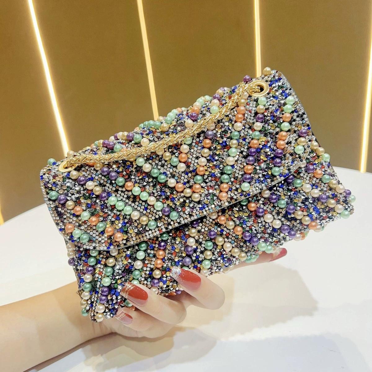 Women Handmade Pearl Clutch Purse Beaded Envelope Evening Handbag Purse for Party Chain Shoulder Crossbody Bags KTB 20*7*12cm різнокольоровий
Women Handmade Pearl Clutch Purse Beaded Envelope Evening Handbag Purse for Party Chain Shoulder Crossbody Bags KTB 20*7*12cm різнокольоровий