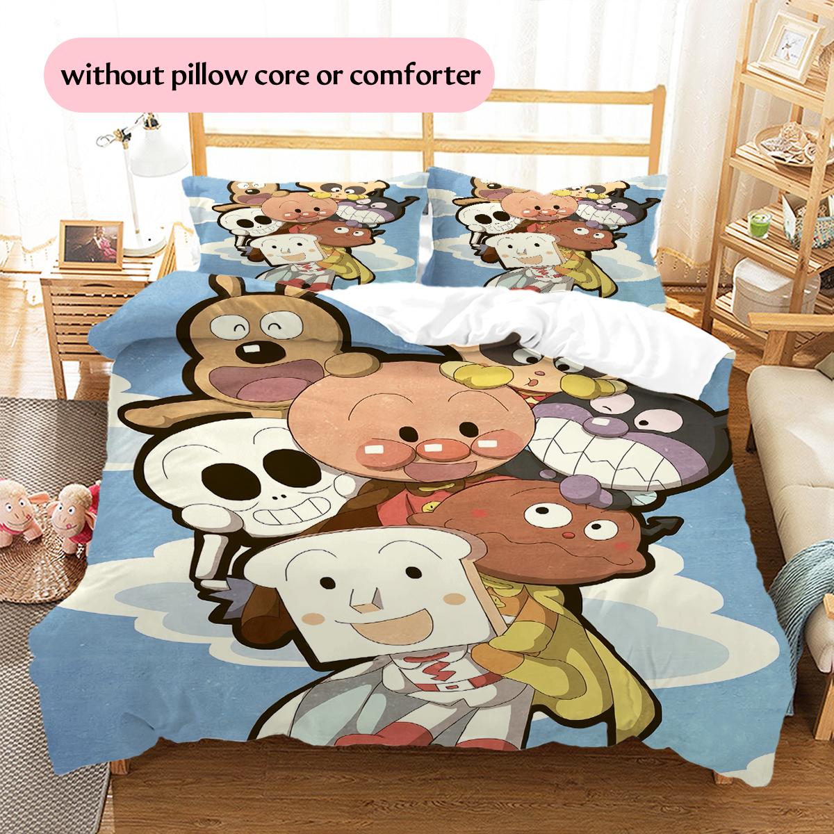 Anpanman characterPattern Bedding Quilt Set Home Decoration Gift (1 * duvet cover + 2 * pillowcase without core) 135x200cm
Anpanman characterPattern Bedding Quilt Set Home Decoration Gift (1 * duvet cover + 2 * pillowcase without core) 135x200cm