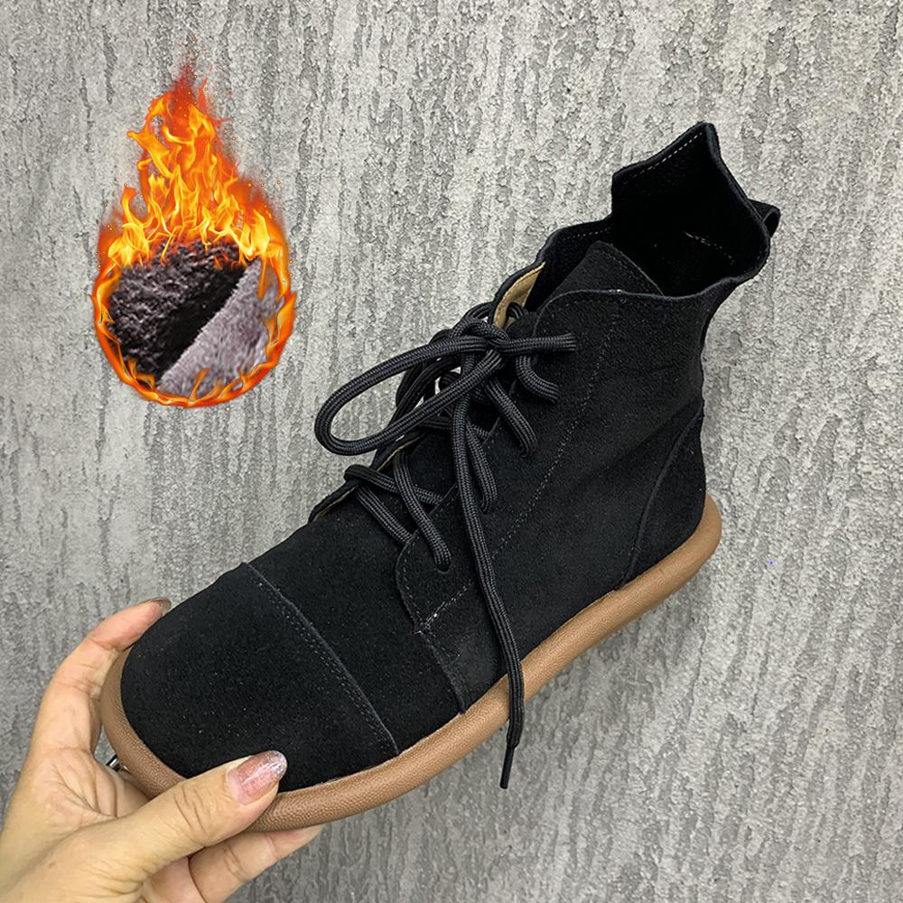 Leather Women Boots Lace Up Autumn/Winter Ankel Boots Plus Size Casual Flat Boots Antislip Warm Fur Snow Boots Plush Women Shoes 36
Leather Women Boots Lace Up Autumn/Winter Ankel Boots Plus Size Casual Flat Boots Antislip Warm Fur Snow Boots Plush Women Shoes 36