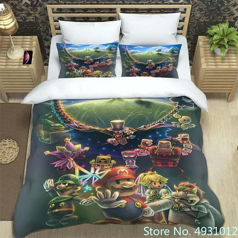 Anime Jumpman Super Mario Children Bedding Set Pillowcase Bedclothes Cartoon 3D Printed Kids Adult Boys Quilt Duvet Cover Gift 220*240cm 3pcs
Anime Jumpman Super Mario Children Bedding Set Pillowcase Bedclothes Cartoon 3D Printed Kids Adult Boys Quilt Duvet Cover Gift 220*240cm 3pcs
