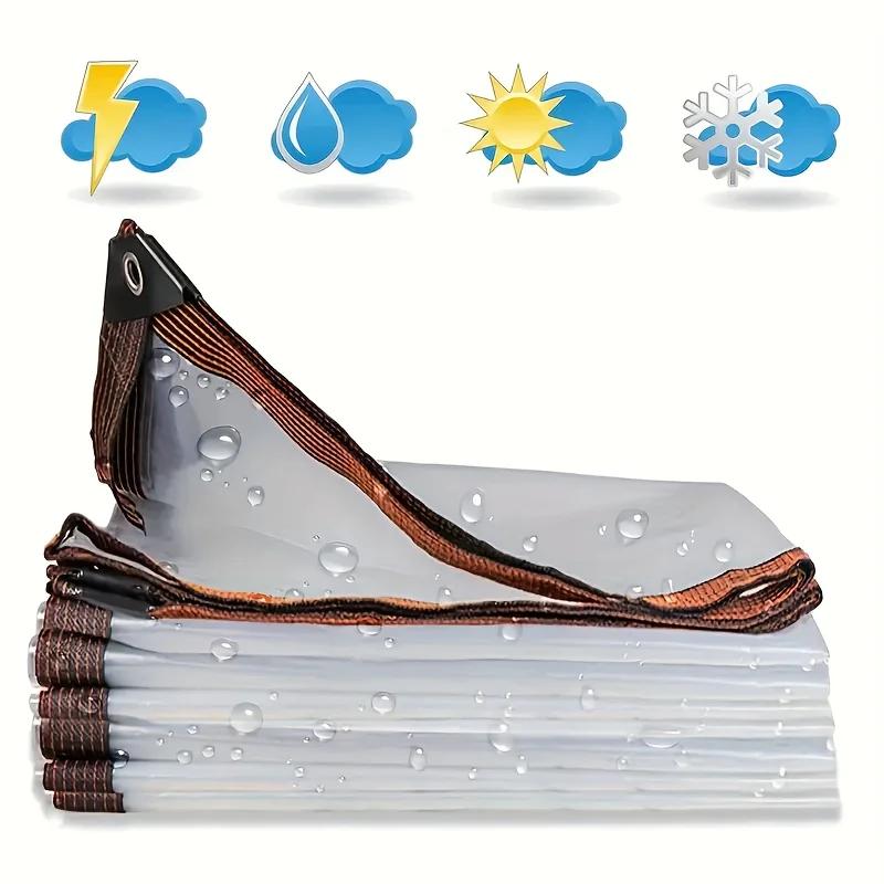 1pc Heavy Duty Clear Waterproof Tarpaulin with Grommets Ideal for Gardens, Balconies, Patios, Plant Protection and Greenhouses 200x200cm
1pc Heavy Duty Clear Waterproof Tarpaulin with Grommets Ideal for Gardens, Balconies, Patios, Plant Protection and Greenhouses 200x200cm
