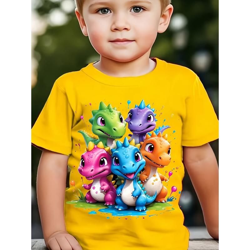European sizes Boys Summer Casual T-Shirt with Cute Dinosaur Cartoon Print - Vibrant Orange Short Sleeve Tee, Lightweight & Breathable Fabric, 164cm жовтий
European sizes Boys Summer Casual T-Shirt with Cute Dinosaur Cartoon Print - Vibrant Orange Short Sleeve Tee, Lightweight & Breathable Fabric, 164cm жовтий