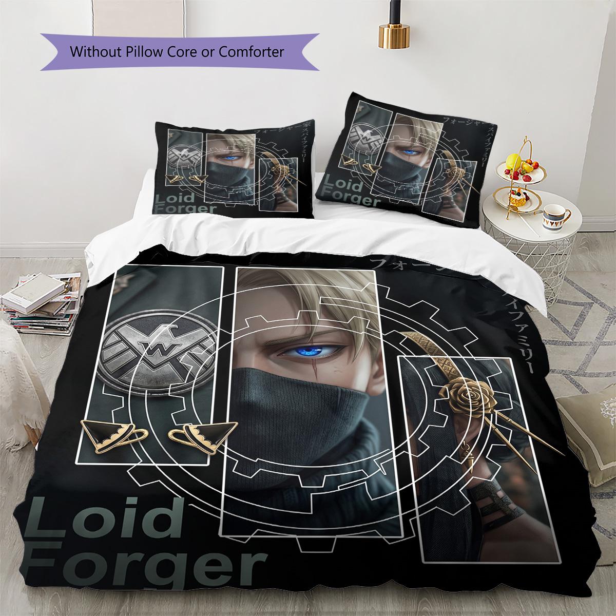 SPY×FAMILY Patterned Bedding Pillowcase & Duvet Cover Set for Home Decor Birthday Gift (1 * duvet cover + 2 * pillowcase, without core) 135x200cm
SPY×FAMILY Patterned Bedding Pillowcase & Duvet Cover Set for Home Decor Birthday Gift (1 * duvet cover + 2 * pillowcase, without core) 135x200cm