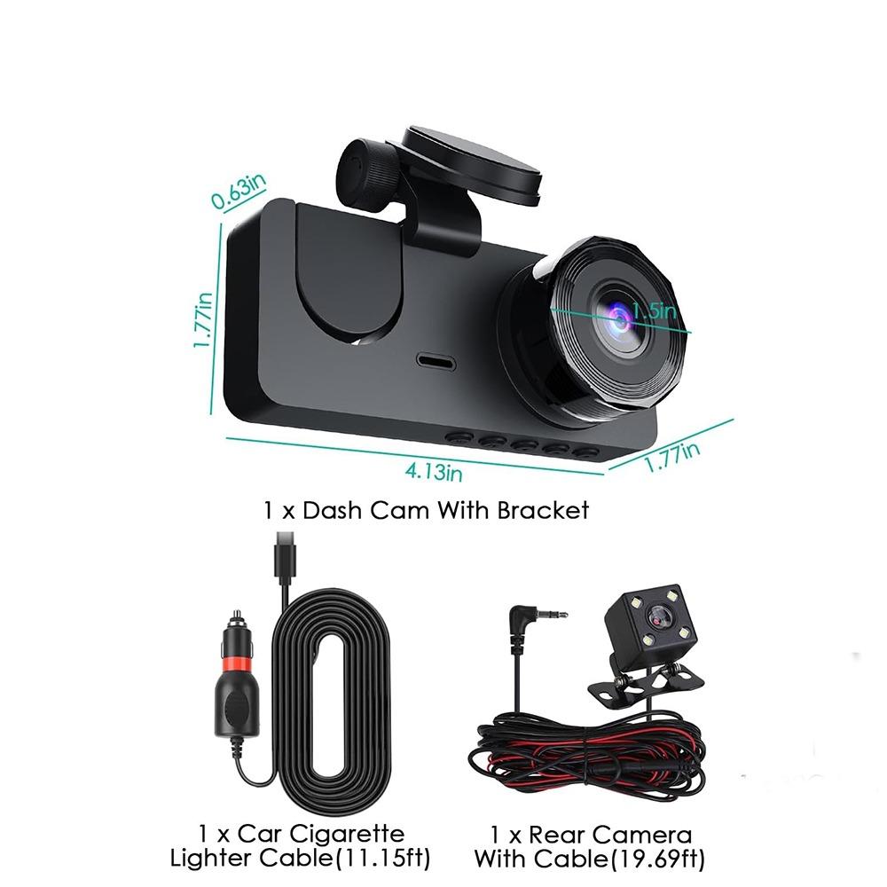 APP Control Vehicle Recorder IR Night Vision 1080P Car DVR HD Recording 3 Channels Video Recorder Vehicle Monitoring коричневий
APP Control Vehicle Recorder IR Night Vision 1080P Car DVR HD Recording 3 Channels Video Recorder Vehicle Monitoring коричневий