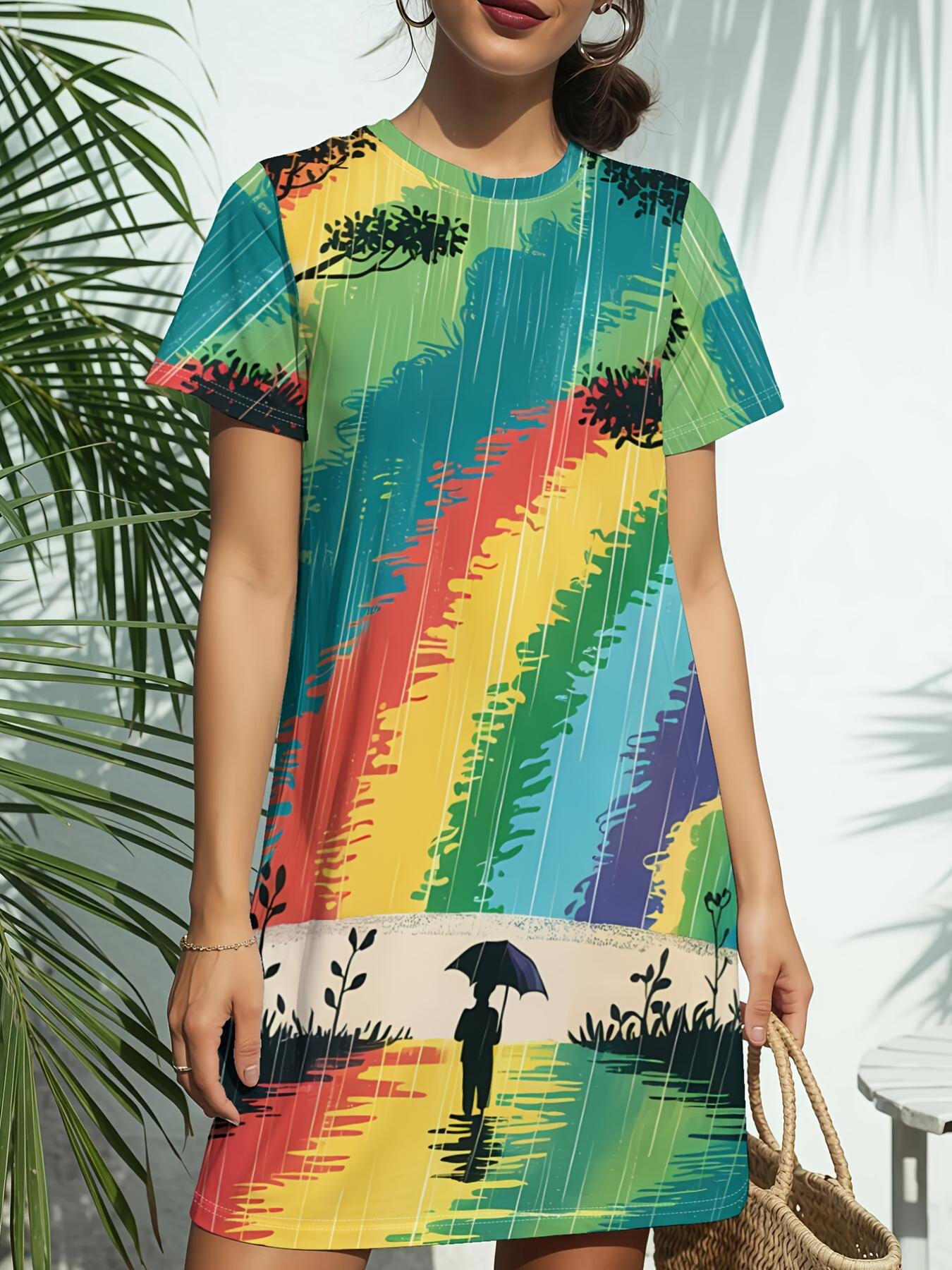 Women s New Crew Neck Short Sleeve T-Shirt Dress. American Trend Digital Print. Casual ; Versatile for Spring and Summer. Elegant ; Chic Women sDrs L дубильна кора
Women s New Crew Neck Short Sleeve T-Shirt Dress. American Trend Digital Print. Casual ; Versatile for Spring and Summer. Elegant ; Chic Women sDrs L дубильна кора