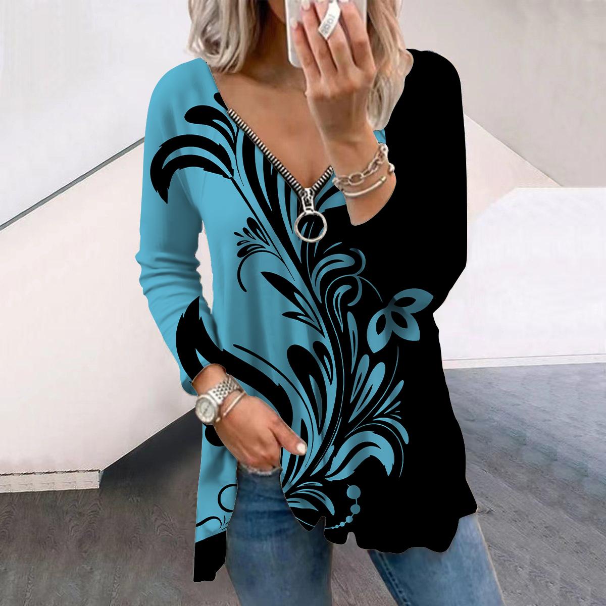 Женские осенние европейские классические футболки с длинным рукавом с принтом, свободные футболки с V-образным вырезом больших размеров, удобные блузки 4XL
Женские осенние европейские классические футболки с длинным рукавом с принтом, свободные футболки с V-образным вырезом больших размеров, удобные блузки 4XL