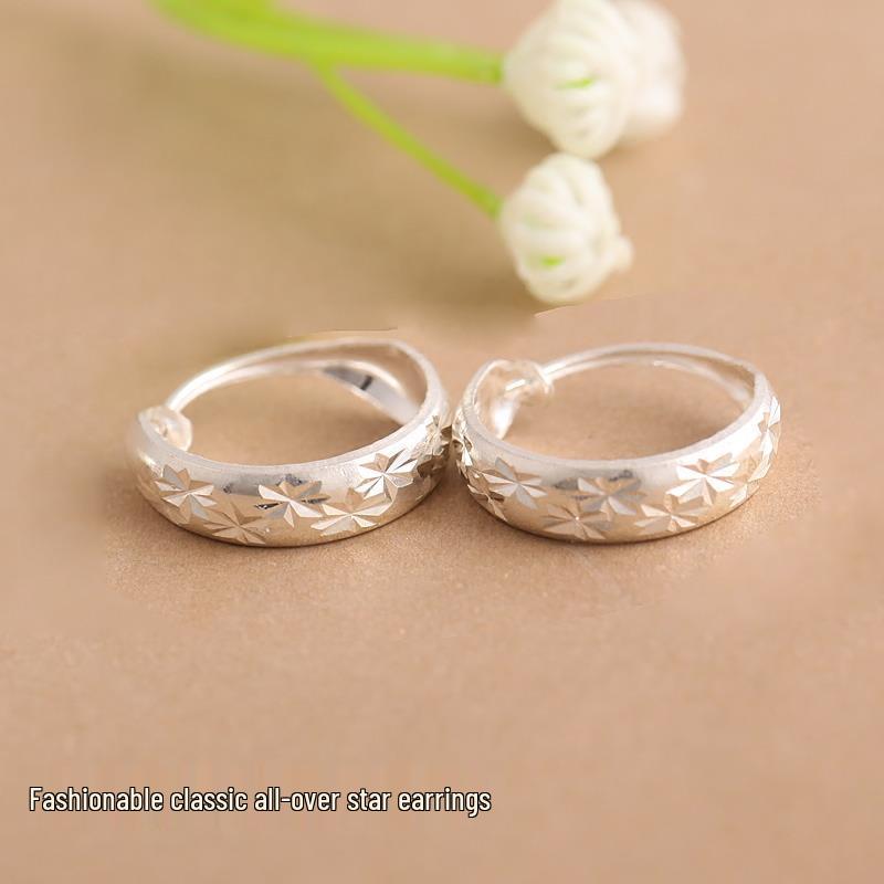 Sterling Silver Starry Sky Ear Cuffs - Anti-Allergic Hoop Earrings, Perfect Birthday Gift for Mom Pure Silver
Sterling Silver Starry Sky Ear Cuffs - Anti-Allergic Hoop Earrings, Perfect Birthday Gift for Mom Pure Silver