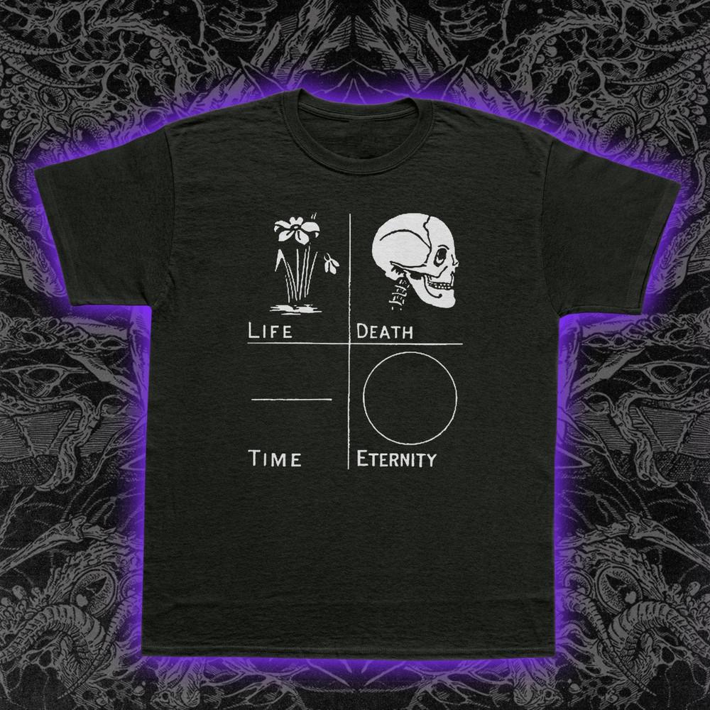Жизнь Смерть Время Вечность Футболка Философская Экзистенциальная Готическая Символика Футболка M