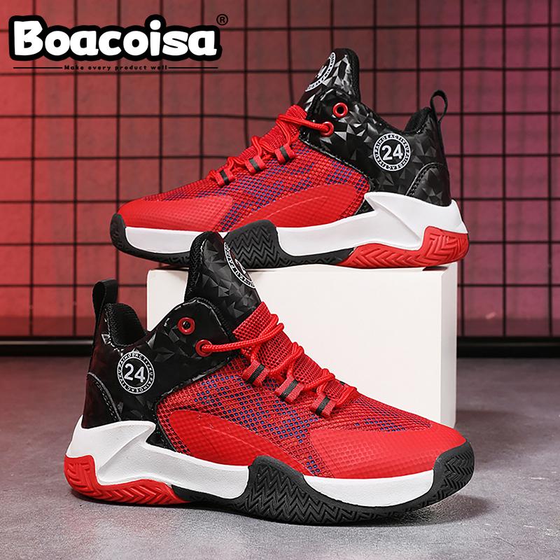 Boacoisa Red Basketball Children Shoes For Boys Girls Outdoor School Park Sports Running Mesh Breathable Sneakers Student 35
Boacoisa Red Basketball Children Shoes For Boys Girls Outdoor School Park Sports Running Mesh Breathable Sneakers Student 35