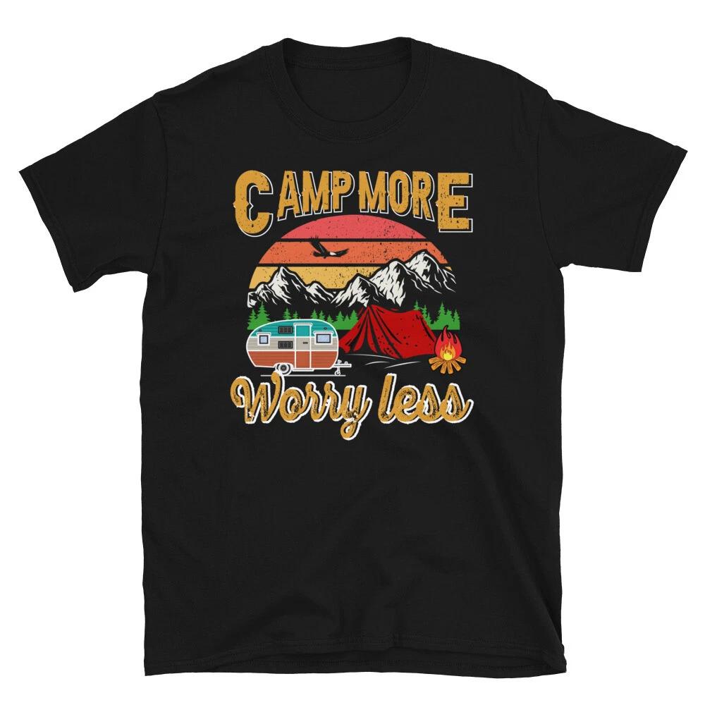 Camp More & Worry Less Vintage Design Camping Novelty T-Shirt 2XL
Camp More & Worry Less Vintage Design Camping Novelty T-Shirt 2XL