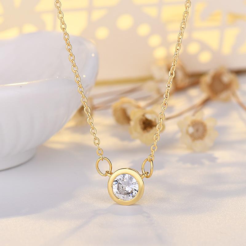 Ожерелье Круглый Одиночный Бриллиант Ключичная Цепочка Женщины
Ожерелье Круглый Одиночный Бриллиант Ключичная Цепочка Женщины