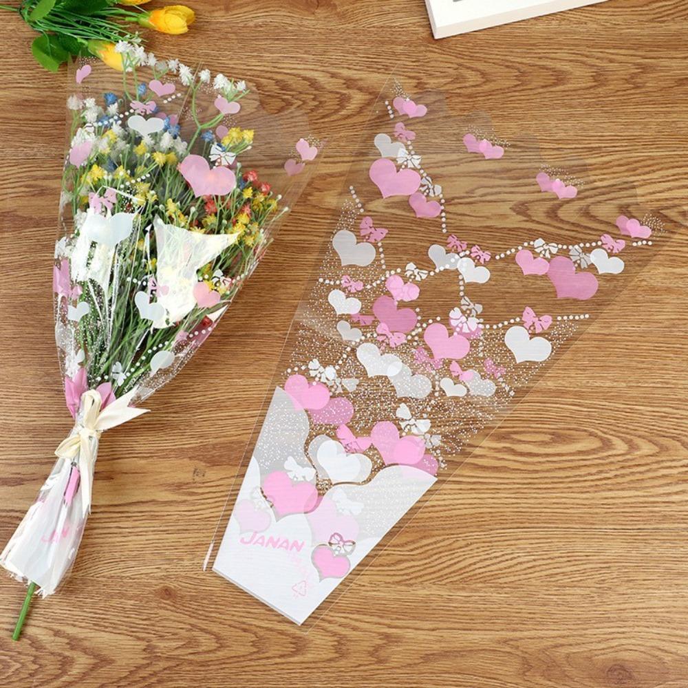 100 Pieces Heart-Shaped Flower Packaging Bags Water Proof Flower Arrangement Bags Valentine s Day рожевий
100 Pieces Heart-Shaped Flower Packaging Bags Water Proof Flower Arrangement Bags Valentine s Day рожевий