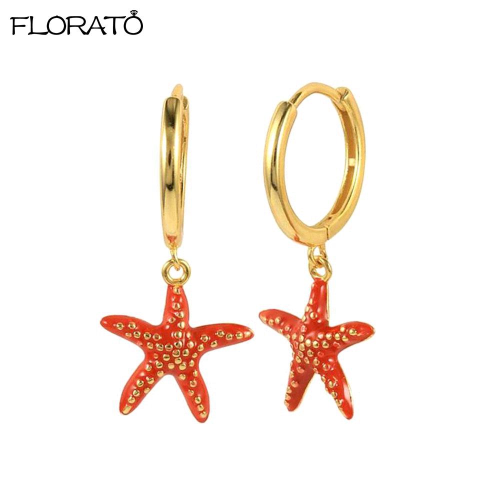 925 Sterling Silver Needle Fine Starfish Pendant Earrings Beach Fashion 24K Gold Earrings for Women High Quality Jewelry Gifts
925 Sterling Silver Needle Fine Starfish Pendant Earrings Beach Fashion 24K Gold Earrings for Women High Quality Jewelry Gifts