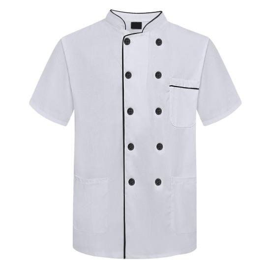 Унисекс Воротник-стойка с короткими рукавами Униформа шеф-повара Линия Декор Двубортный накладной карман Ресторан Пекарня Униформа официанта Кулинарные топы M чёрный/белый
Унисекс Воротник-стойка с короткими рукавами Униформа шеф-повара Линия Декор Двубортный накладной карман Ресторан Пекарня Униформа официанта Кулинарные топы M чёрный/белый