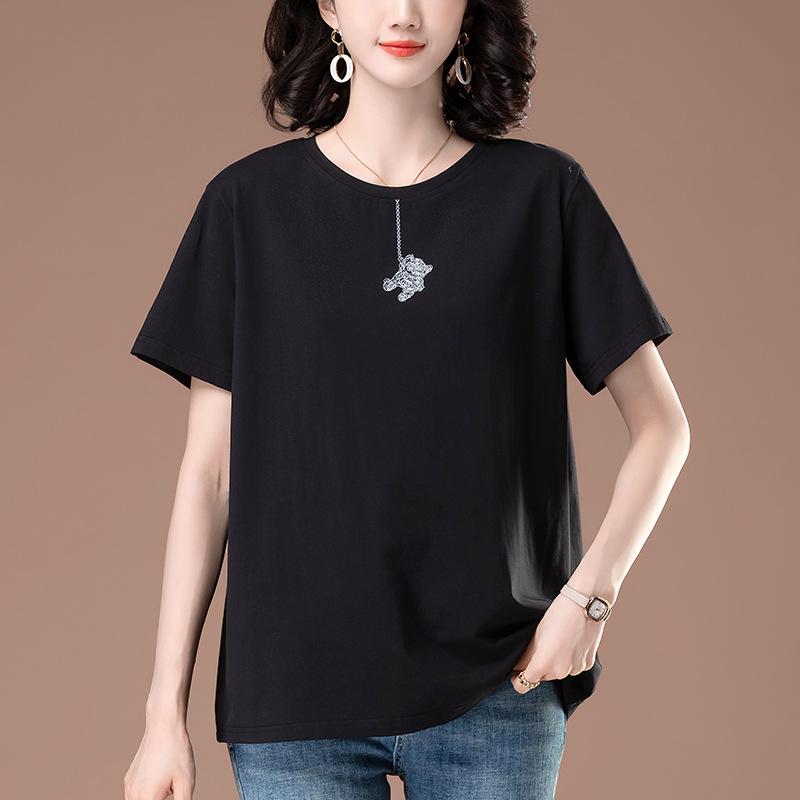 Women s Plus Size Embroidered Cotton Casual T-Shirt - Short Sleeve, Loose Fit for Middle-Aged 5XL чорний
Women s Plus Size Embroidered Cotton Casual T-Shirt - Short Sleeve, Loose Fit for Middle-Aged 5XL чорний