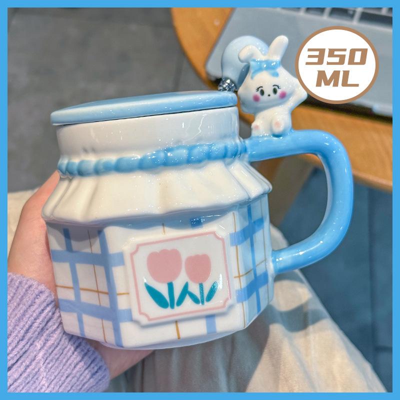 Милая чашка-тюльпан с кроликом, креативная керамическая чашка для студентки, детская чашка, офисная кружка, высокий внешний вид 350ML
Милая чашка-тюльпан с кроликом, креативная керамическая чашка для студентки, детская чашка, офисная кружка, высокий внешний вид 350ML