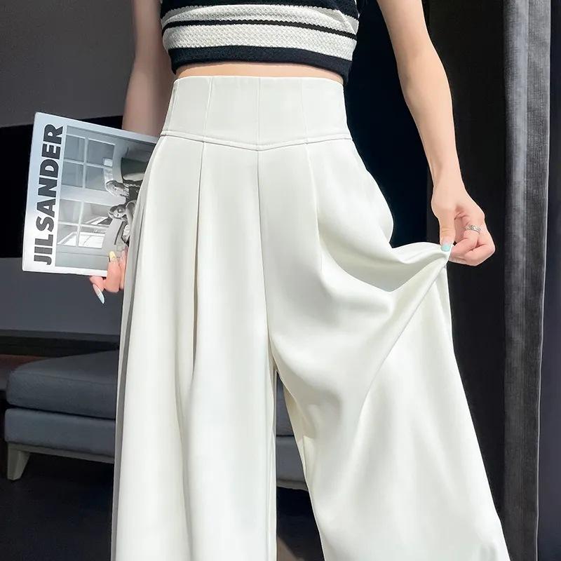 Suit Pants Women s Summer High Waist Was Thin and Drape All-match Casual Straight-leg Mopping Trousers S белый
Suit Pants Women s Summer High Waist Was Thin and Drape All-match Casual Straight-leg Mopping Trousers S белый