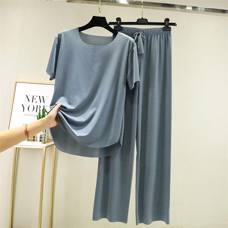 2026 Spring and Summer Ice Silk Pajamas Two-piece Short-sleeved Long Pants Colorful Large Size Breathable Leisure Home Wear Suit XXXL
2026 Spring and Summer Ice Silk Pajamas Two-piece Short-sleeved Long Pants Colorful Large Size Breathable Leisure Home Wear Suit XXXL