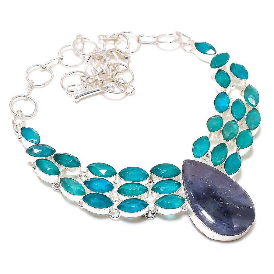 Ожерелье из стерлингового серебра 925 пробы с изумрудом в стиле «солнечный камень в лолите» 18 дюймов W5k86 фиолетовый 
Ожерелье из стерлингового серебра 925 пробы с изумрудом в стиле «солнечный камень в лолите» 18 дюймов W5k86 фиолетовый
