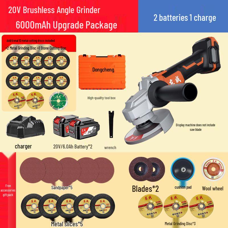 Dongcheng 220V AC Brushless Angle Grinder CN plug (adapter included)
Dongcheng 220V AC Brushless Angle Grinder CN plug (adapter included)