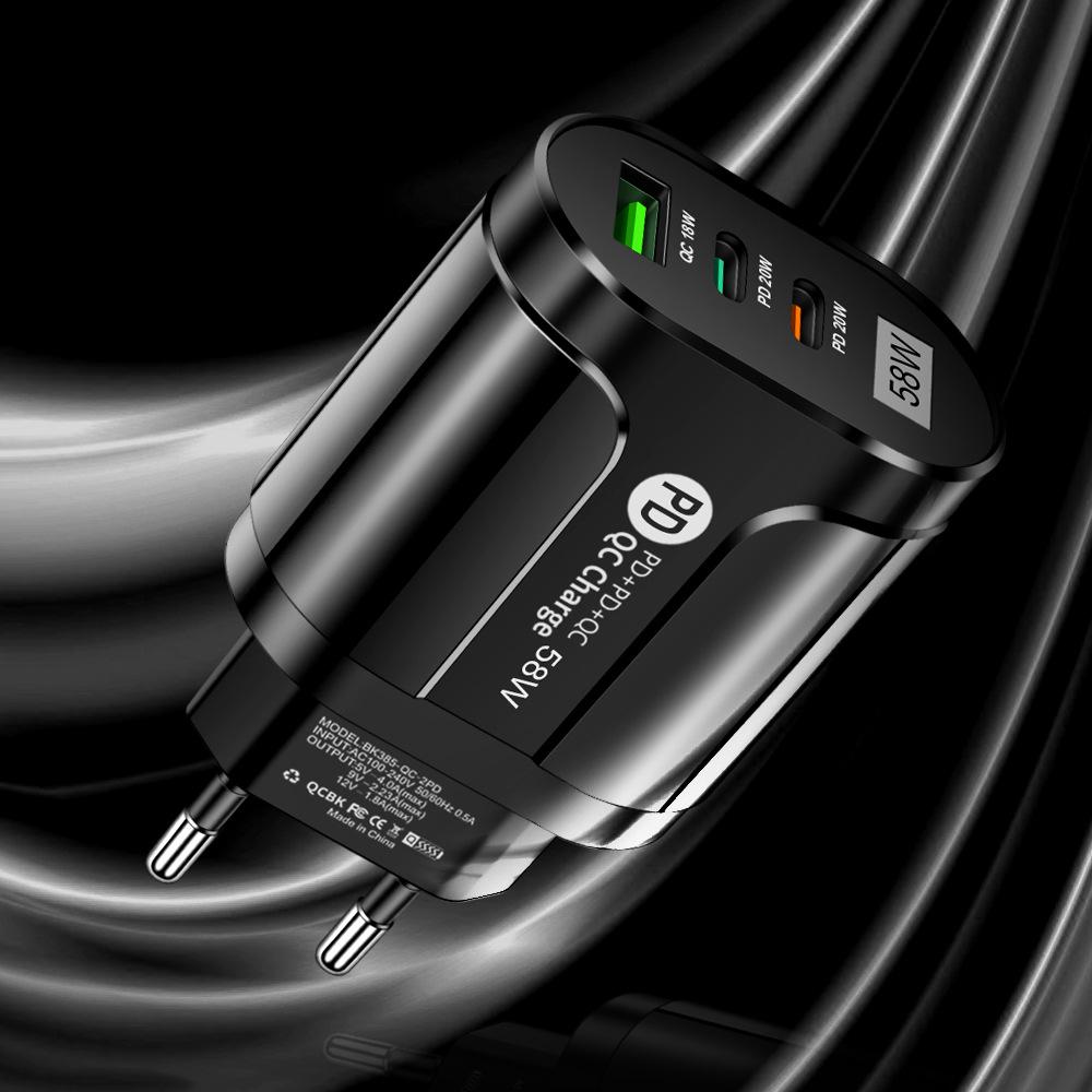 Світний подвійний USB-зарядний пристрій 58 Вт з 2 PD + QC3.0, Швидка зарядка для стандартів ЄС, США, Великобританії, KR, AU.
Світний подвійний USB-зарядний пристрій 58 Вт з 2 PD + QC3.0, Швидка зарядка для стандартів ЄС, США, Великобританії, KR, AU.